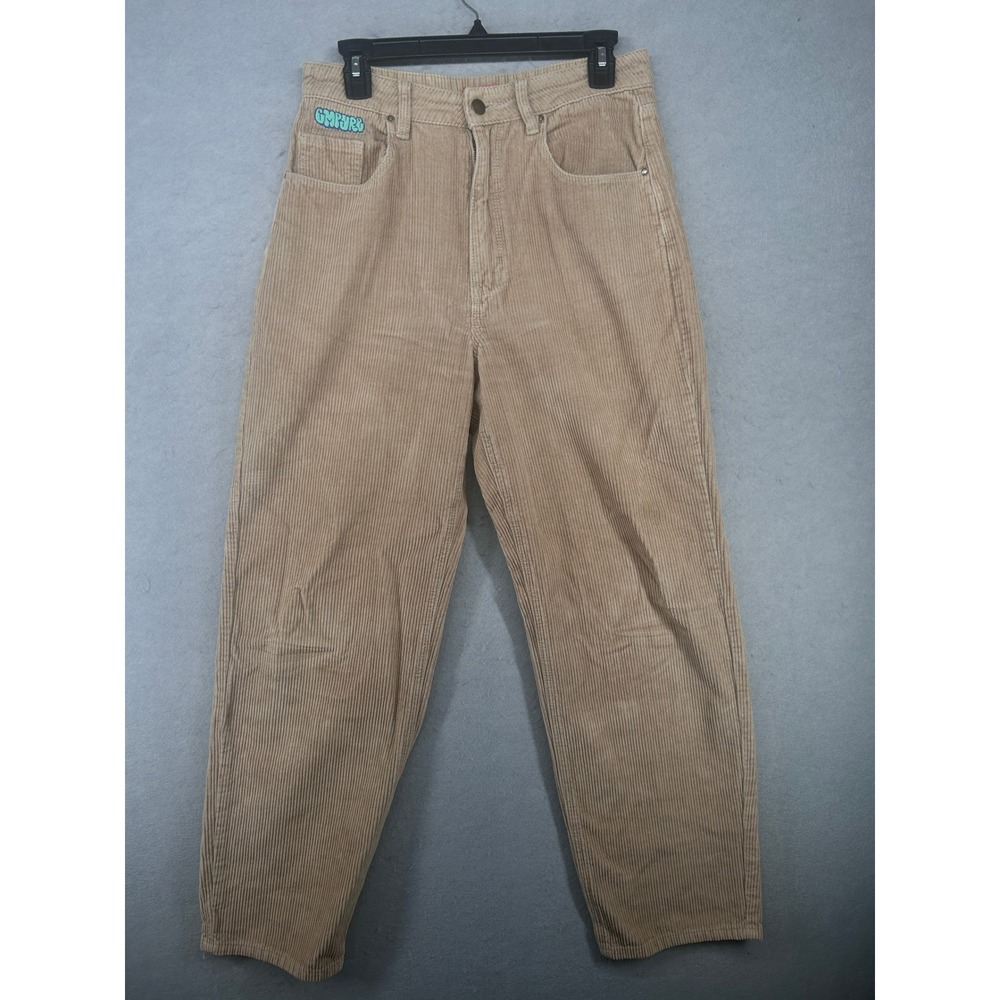 Empyre Tori Corduroy Pants Tan Khaki High Waisted Straight Leg Size 5 RN116442